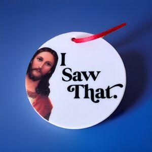 Jesus I Saw That Ornament 2025, Funny Christmas Ornaments for Adults Men...